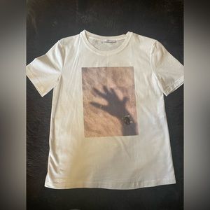 White large Zara shirt with beading